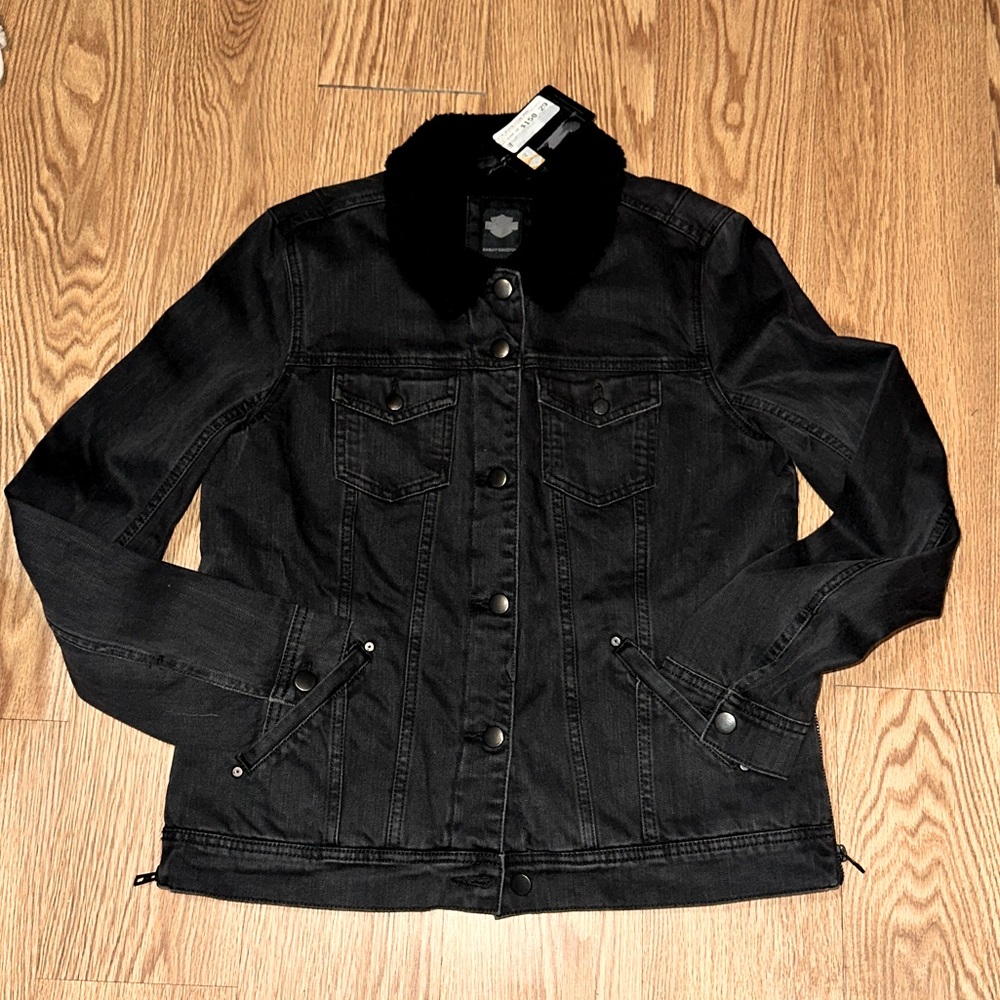 Harley Davidson Fleece Line Jean Jacket